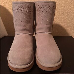 UGG Star-Embellished Gray Winter Boots